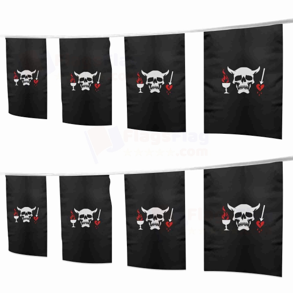 Blackbeard Square String Flags