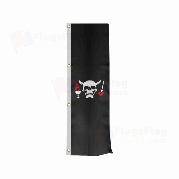 Blackbeard Vertically Raised Flags