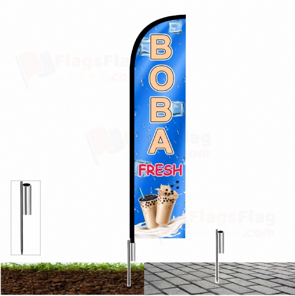 Boba Fresh Advertising Flags