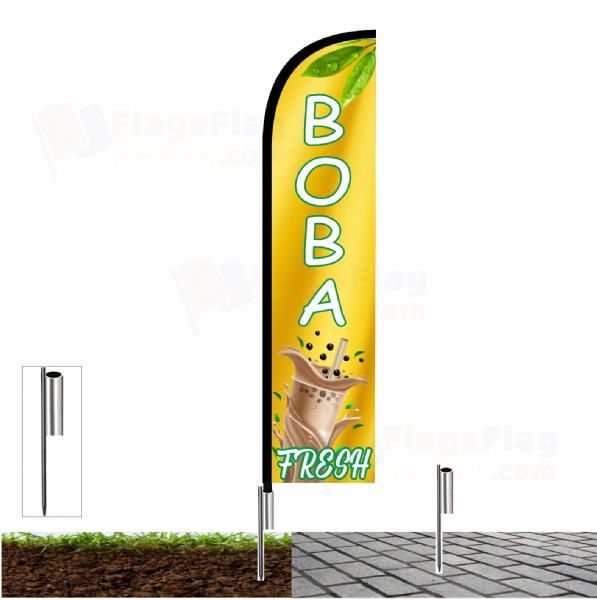Boba Fresh Beach Flag
