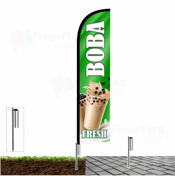 Boba Fresh Beach Flags