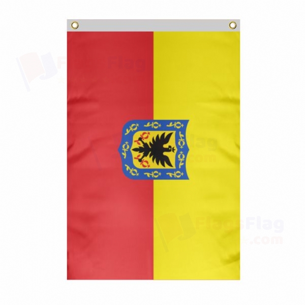 Bogota Large Size Flag Hanging on Building