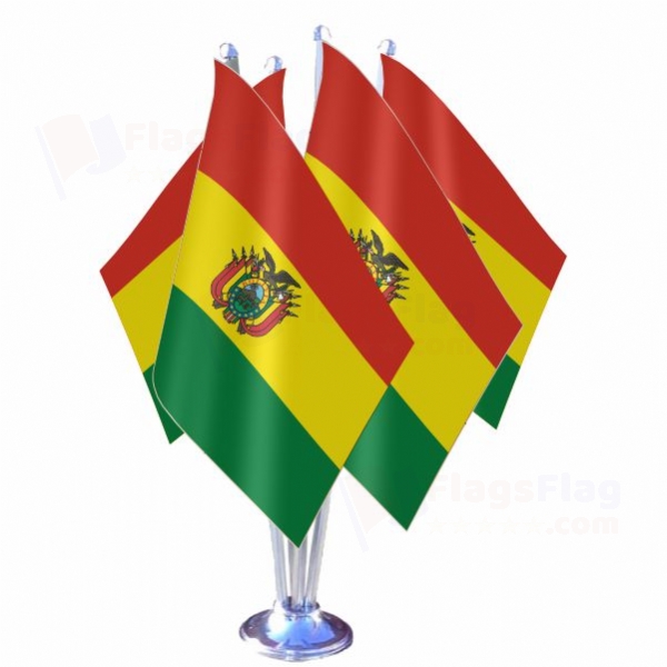 Bolivia Quadruple Table Flag