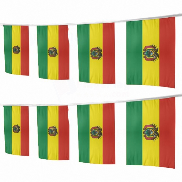Bolivia Square String Flags