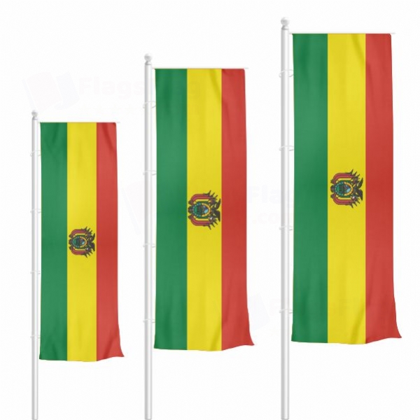 Bolivia Vertically Raised Flags