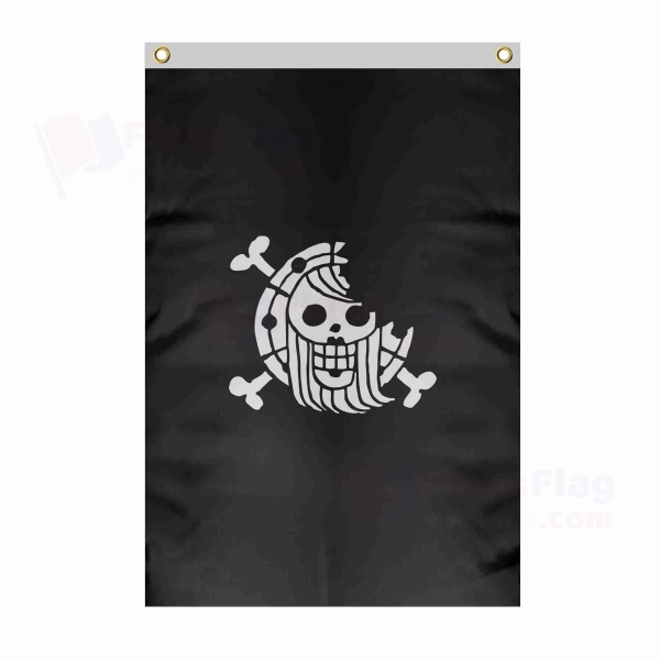 Bonney Pirates Large Size Flag Hanging on Building