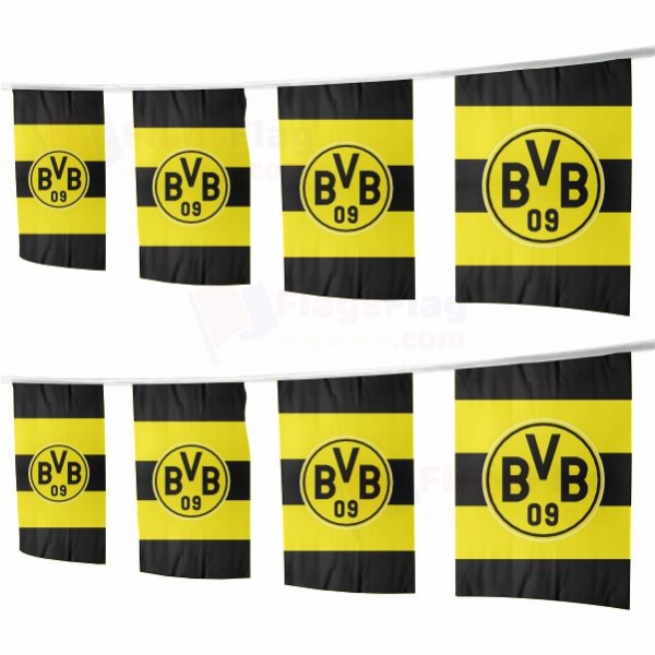 Borussia Dortmund Square String Flags
