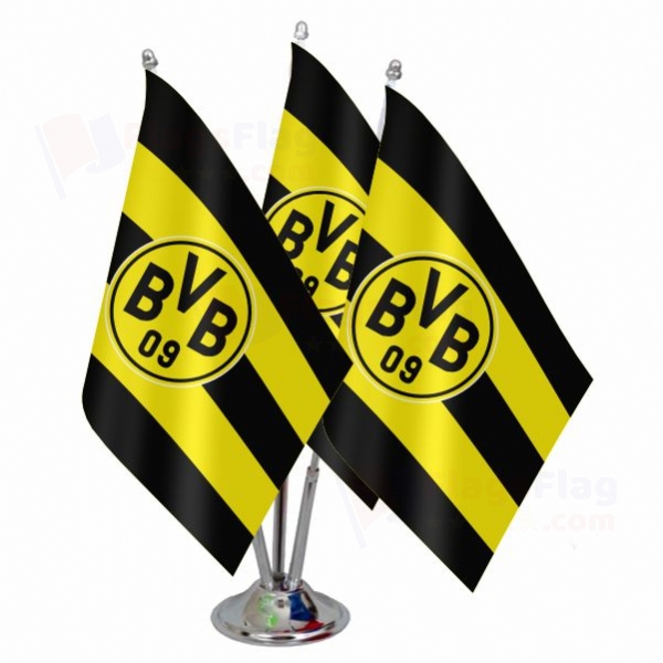 Borussia Dortmund Triple Table Flag