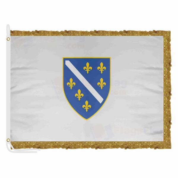 Bosna Hersek 1992 1998 Satin Office Flag