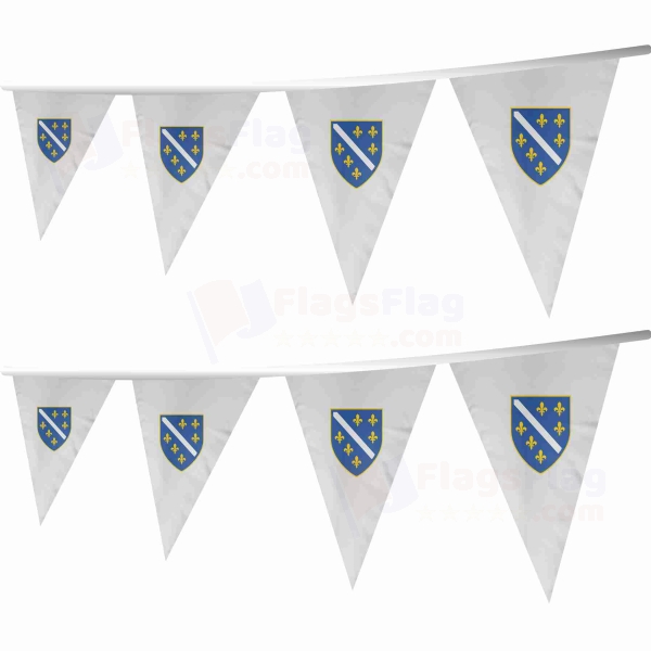 Bosna Hersek 1992 1998 Stringed Triangle Flag