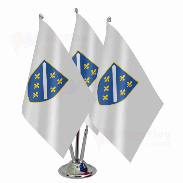 Bosna Hersek 1992 1998 Triple Table Flag