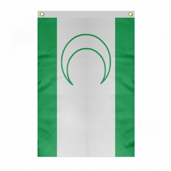 Bosna M�sl�man Large Size Flag Hanging on Building