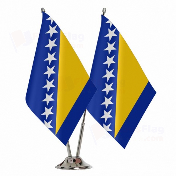 Bosnia and Herzegovina 2 Table Flags