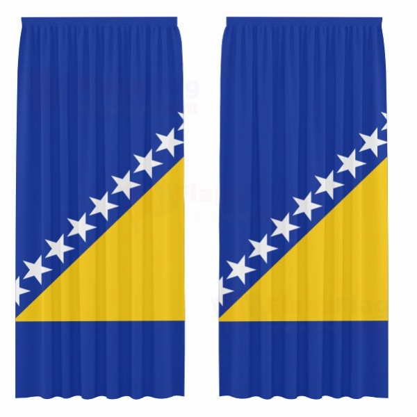 Bosnia and Herzegovina Digital Printed Curtains