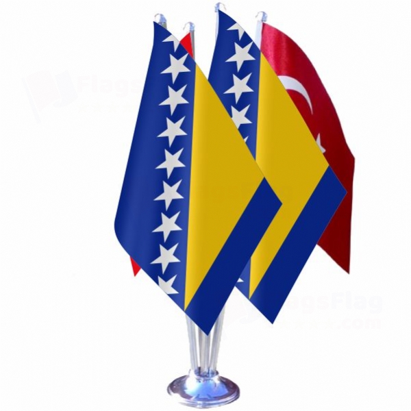 Bosnia and Herzegovina Quadruple Table Flag