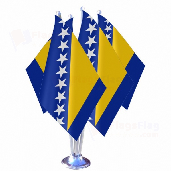 Bosnia and Herzegovina Quadruple Table Flag