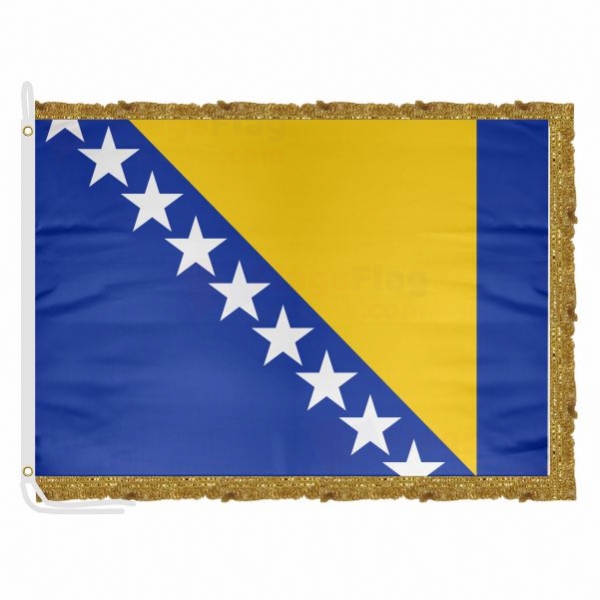Bosnia and Herzegovina Satin Office Flag