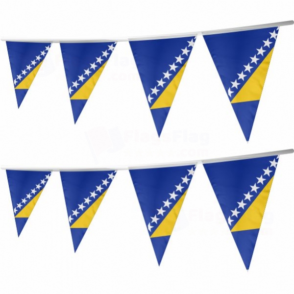 Bosnia and Herzegovina Stringed Triangle Flag