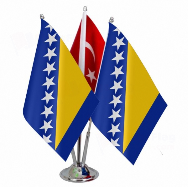 Bosnia and Herzegovina Triple Table Flag