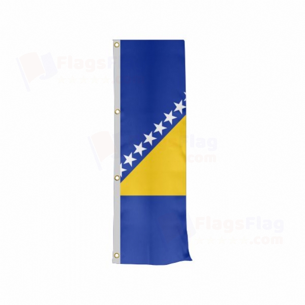 Bosnia and Herzegovina Vertically Raised Flags