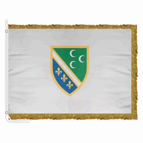 Bosnian Turks Satin Office Flag