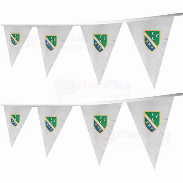 Bosnian Turks Stringed Triangle Flag