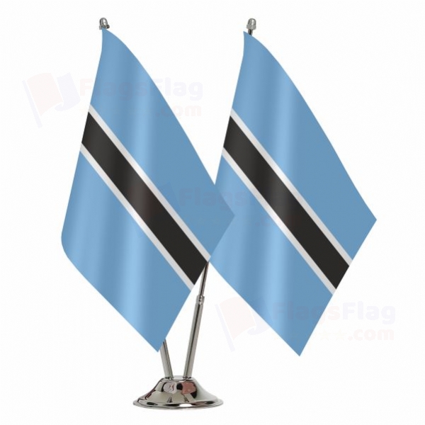 Botswana 2 Table Flags