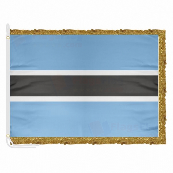Botswana Satin Office Flag