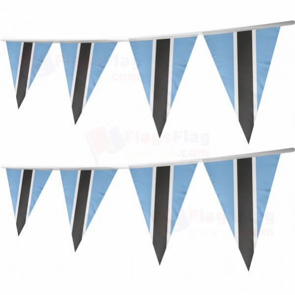 Botswana Stringed Triangle Flag