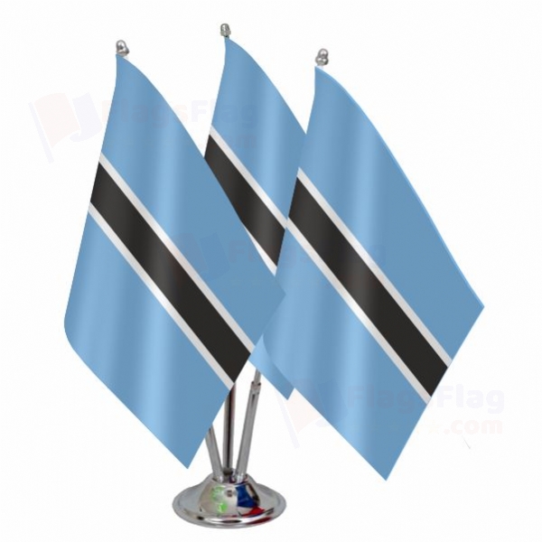 Botswana Triple Table Flag