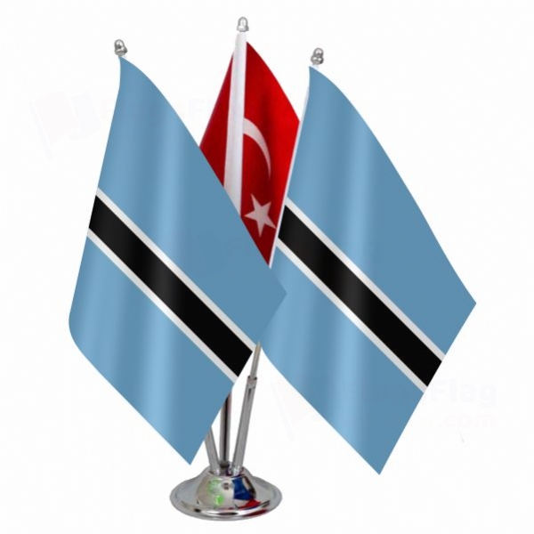 Botswana Triple Table Flag