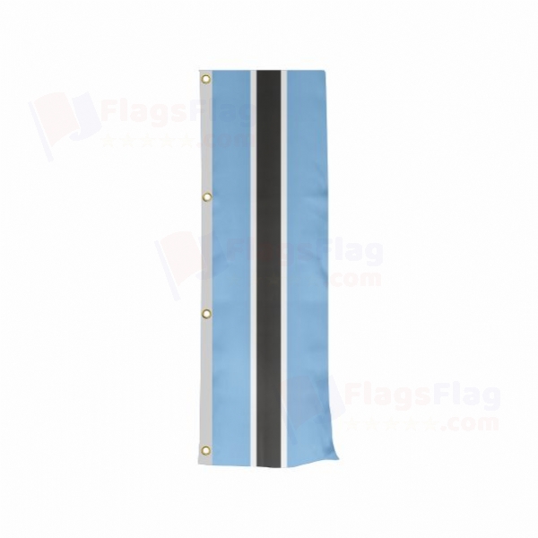 Botswana Vertically Raised Flags