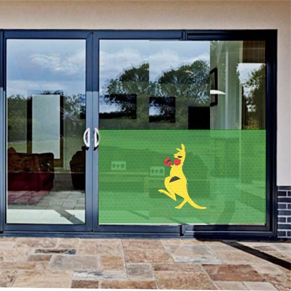 Boxing Kangaroo Glass Film Boxing Kangaroo One Way Vision Printing