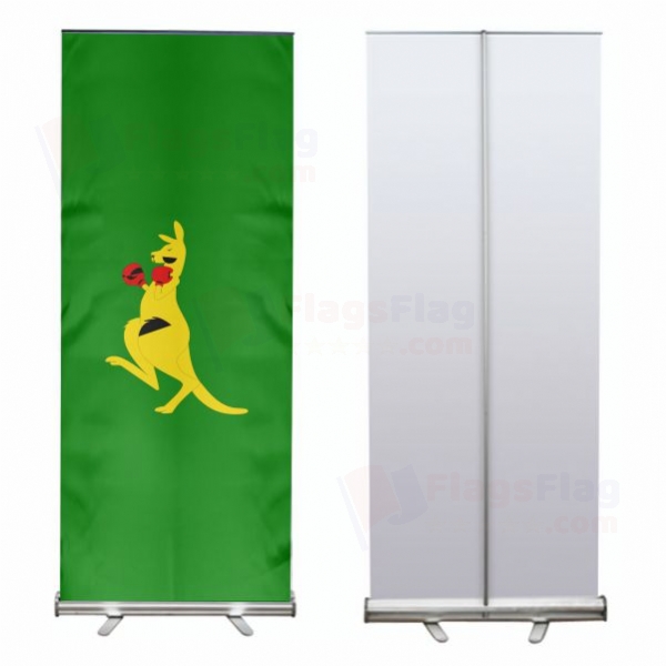 Boxing Kangaroo Roll Up Banner