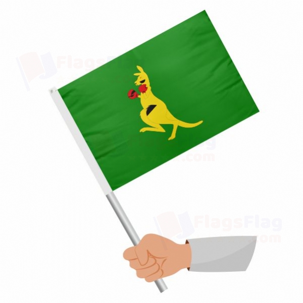 Boxing Kangaroo Stick Flag