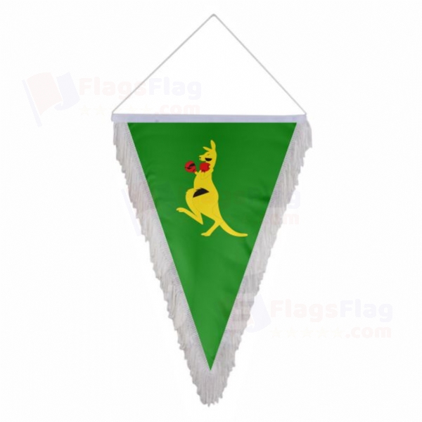 Boxing Kangaroo Triangle Fringed Streamers