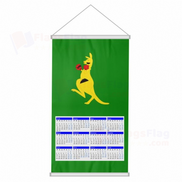 Boxing Kangaroo Woven Fabric Digital Printing Calendar