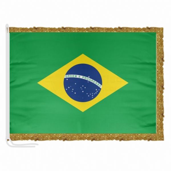 Brazil Satin Office Flag