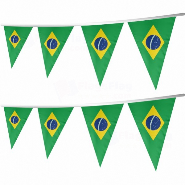 Brazil Stringed Triangle Flag