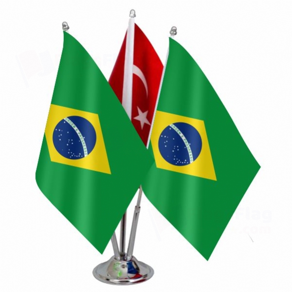 Brazil Triple Table Flag