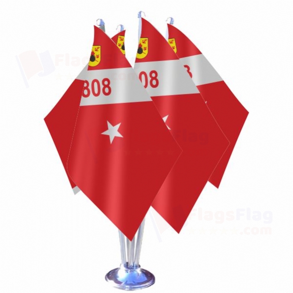 Brazilian Marine Corps Quadruple Table Flag