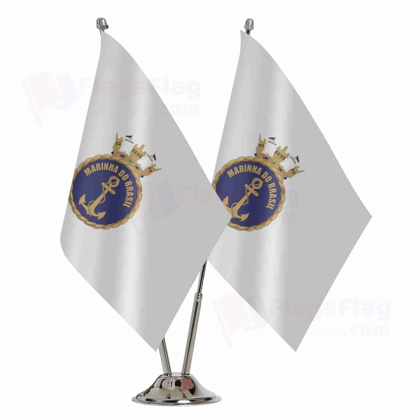 Brazilian Navy 2 Table Flags