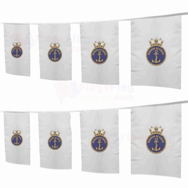 Brazilian Navy Square String Flags