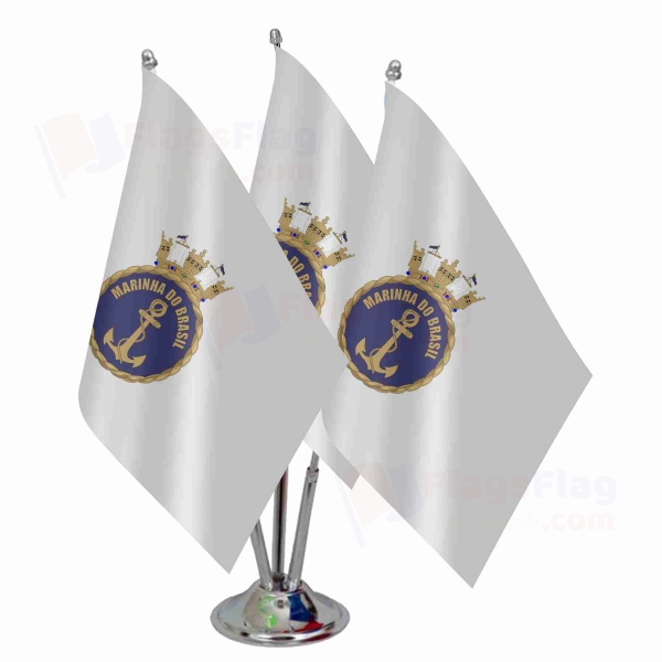 Brazilian Navy Triple Table Flag