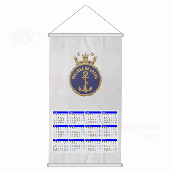 Brazilian Navy Woven Fabric Digital Printing Calendar