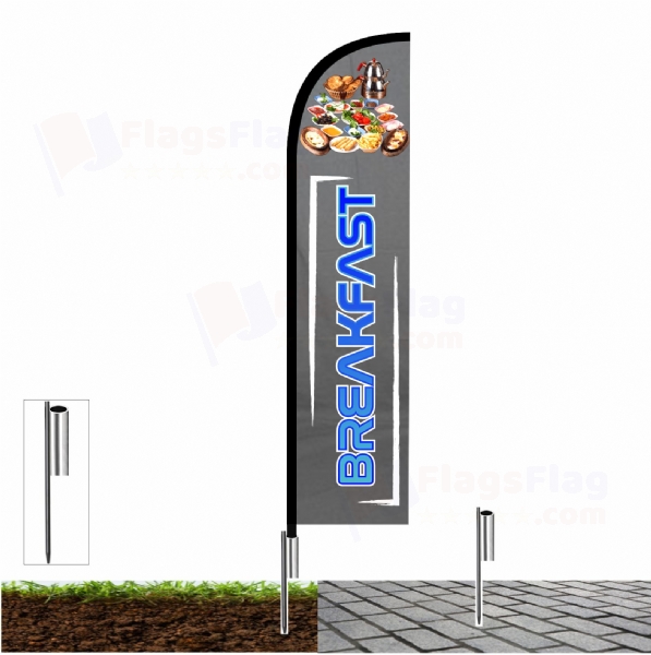Breakfast Fishing Rod Flag