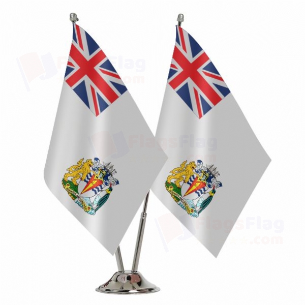 British Antarctic Territory 2 Table Flags