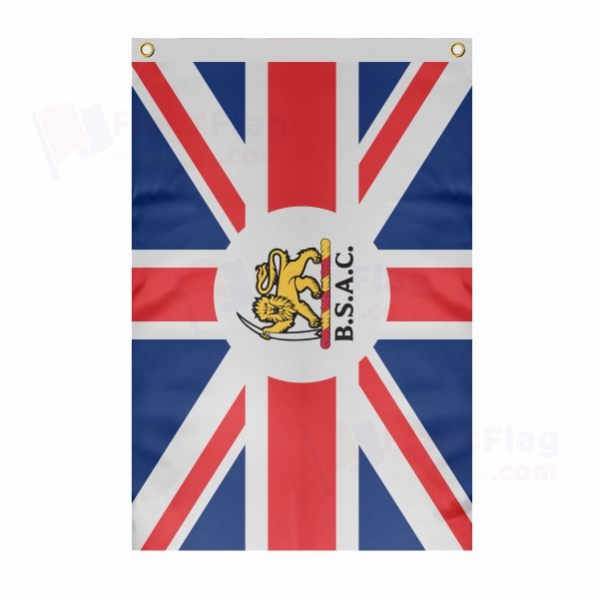 British South Africa Company Large Size Flag Hanging on Building