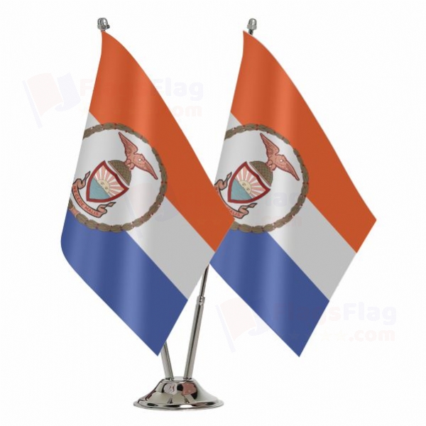 Bronx County New York 2 Table Flags