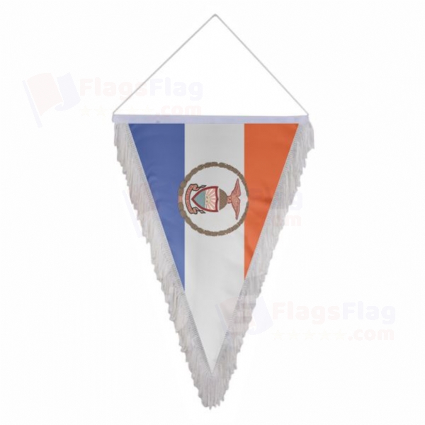 Bronx County New York Triangle Fringed Streamers